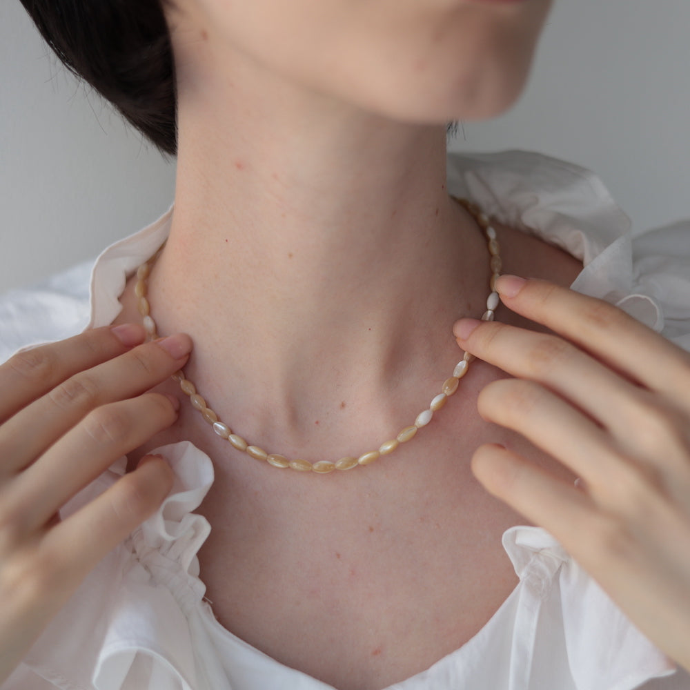 N234 stainless simple shell necklace