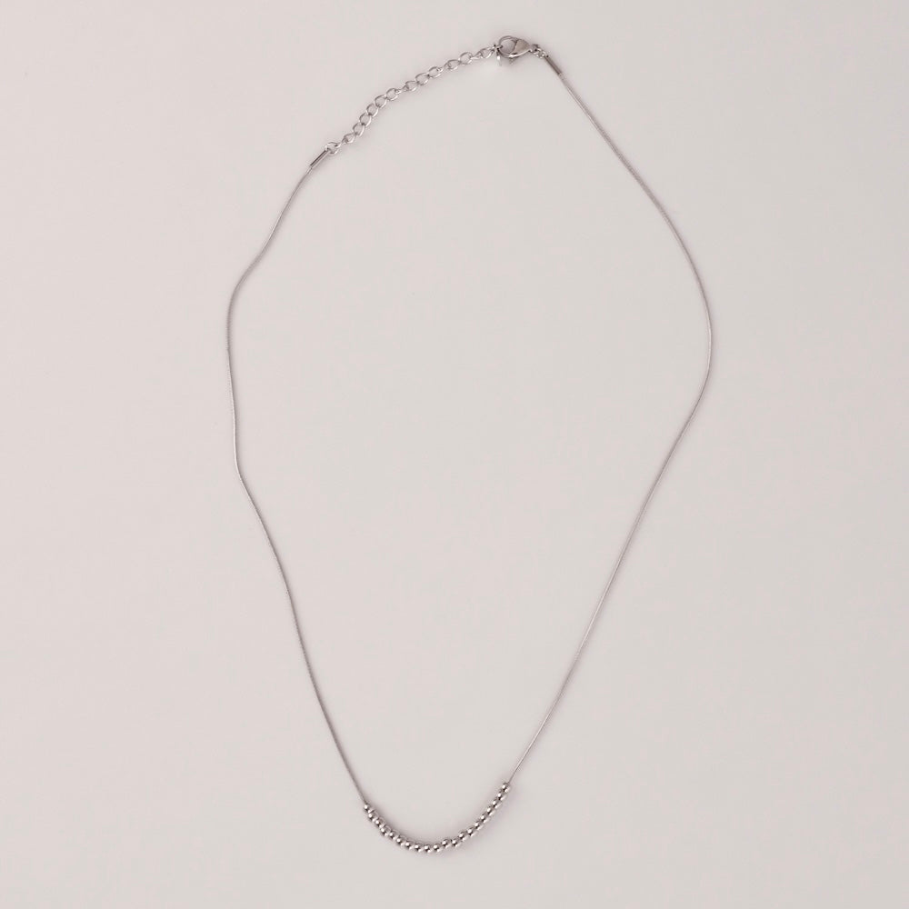 N026 stainless ball necklace