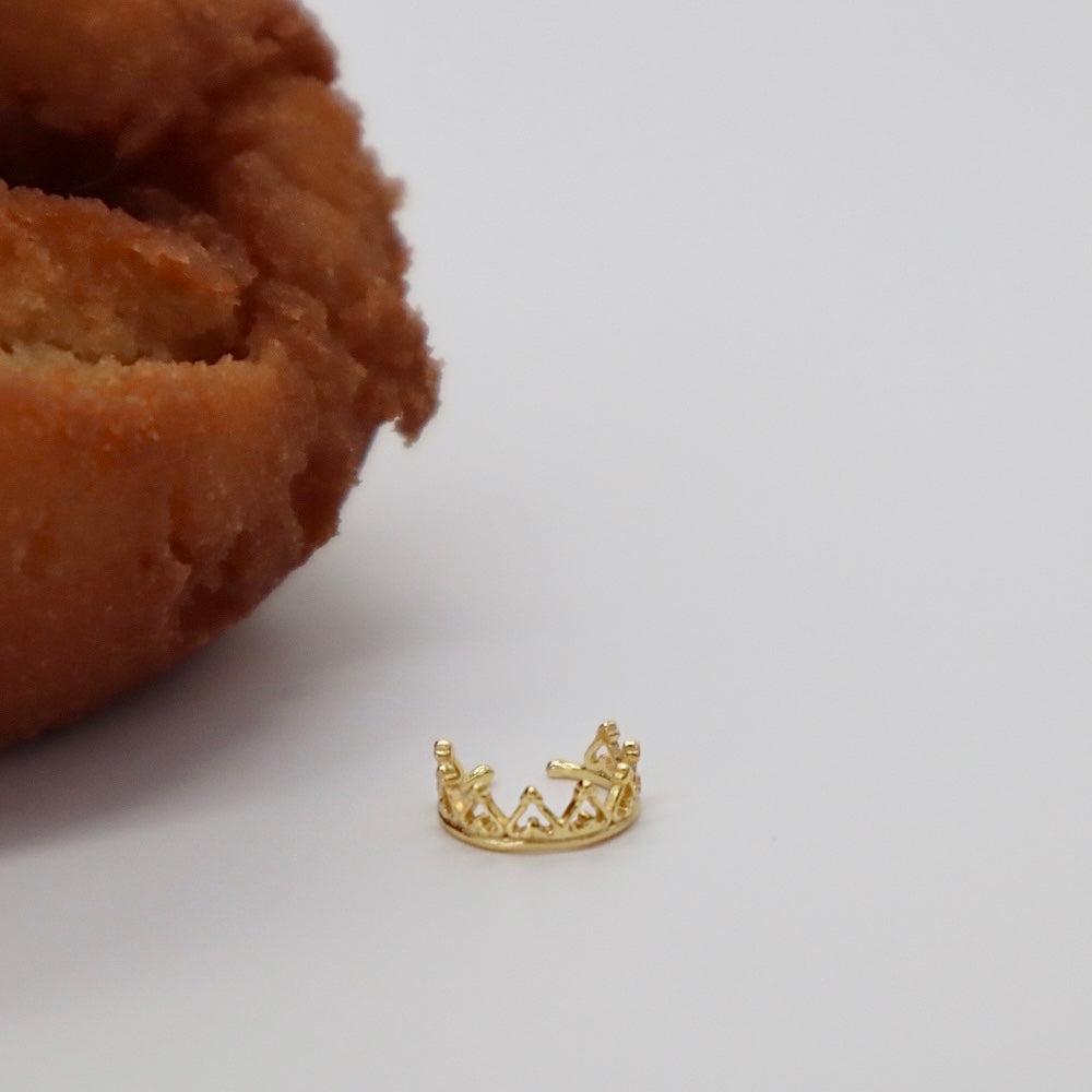 C062 silver925 crown minimum earcuff