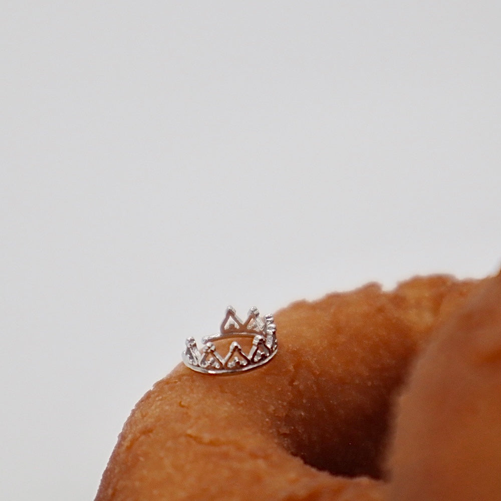 C062 silver925 crown minimum earcuff