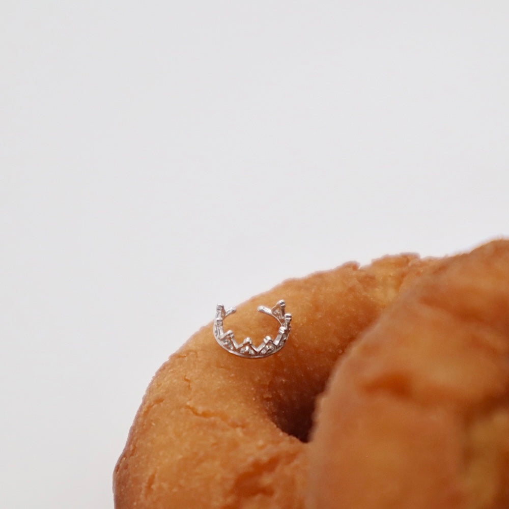 C062 silver925 crown minimum earcuff