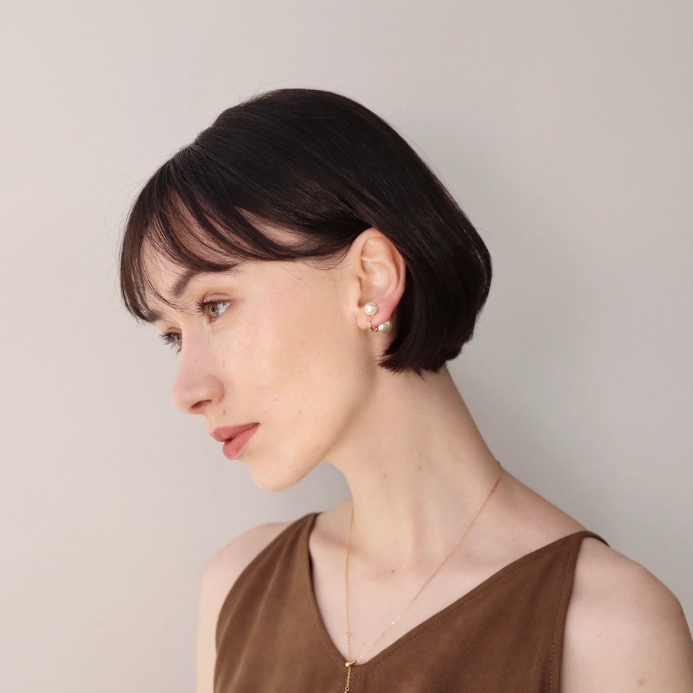 P335 2pearl oversized earring