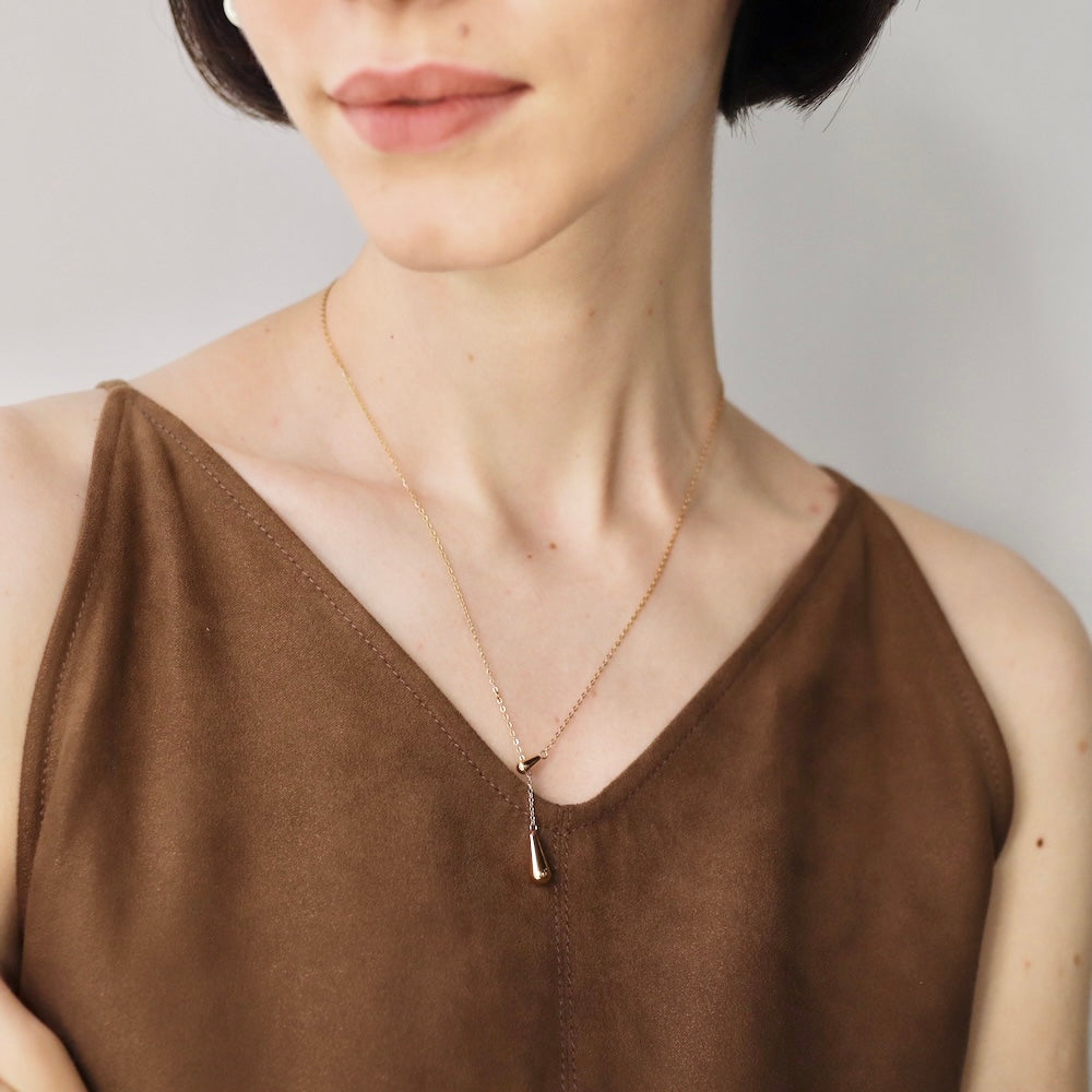 N148 stainless drop necklace