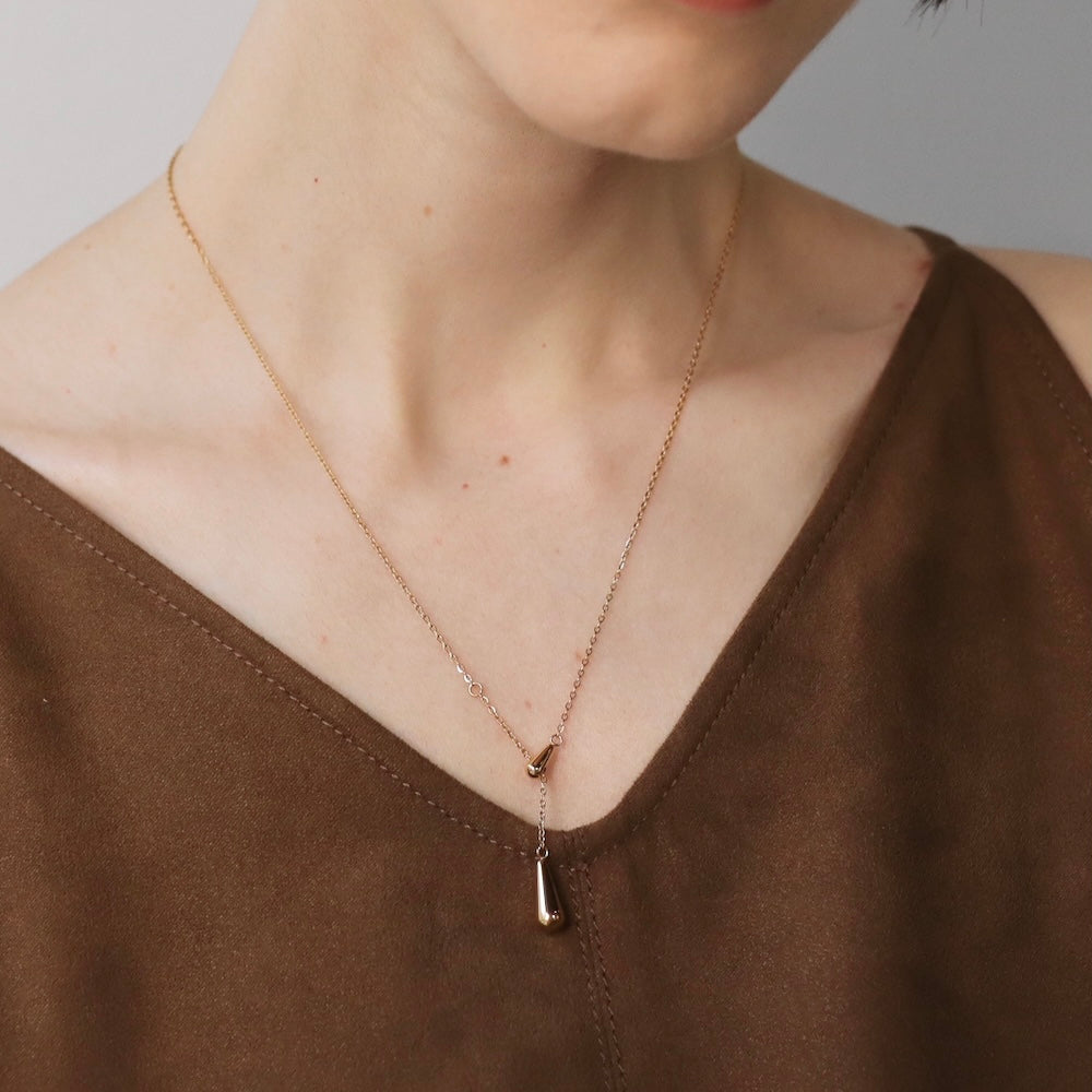 N148 stainless drop necklace