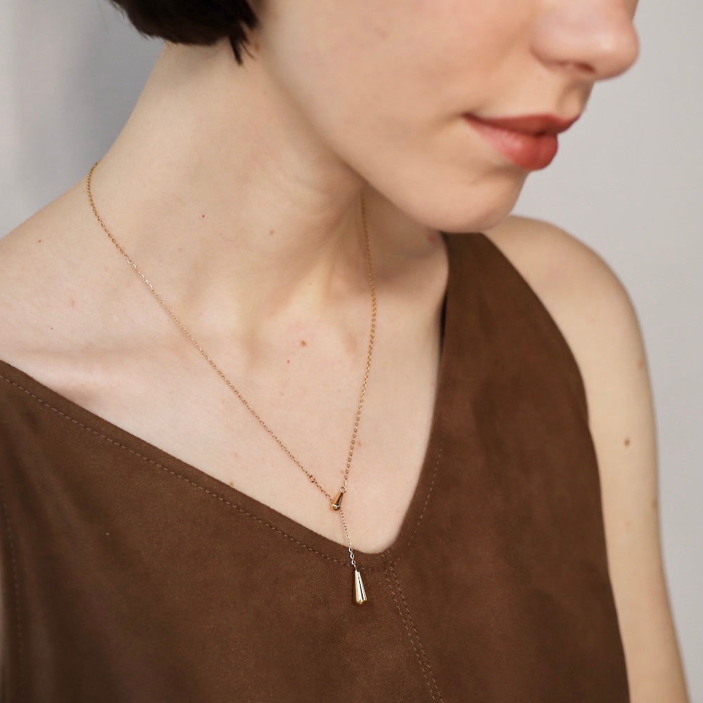 N148 stainless drop necklace
