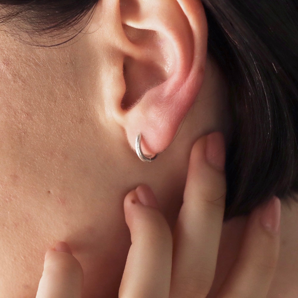 P244 silver925 simple minimum hoop pierce
