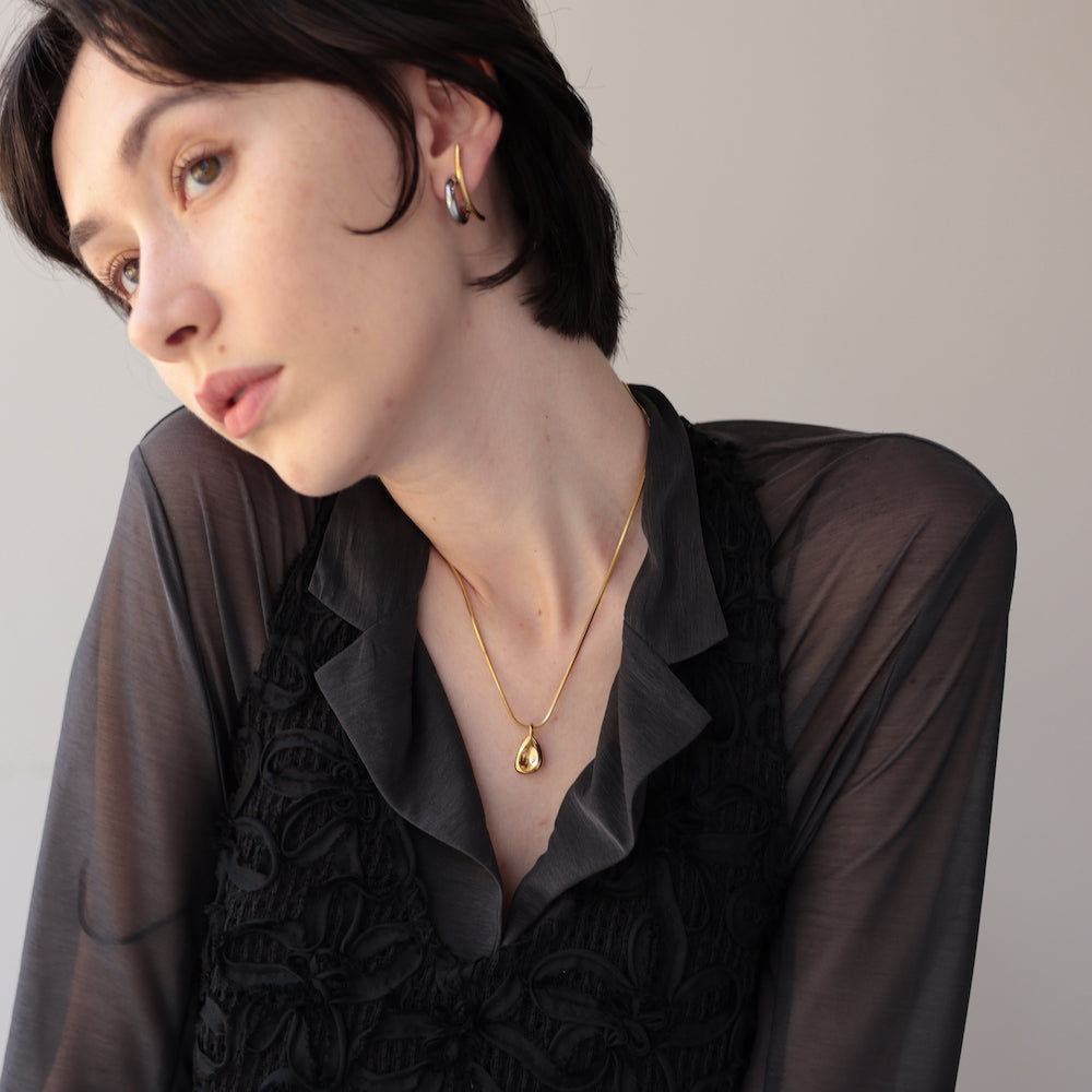 N193 stainless drop necklace