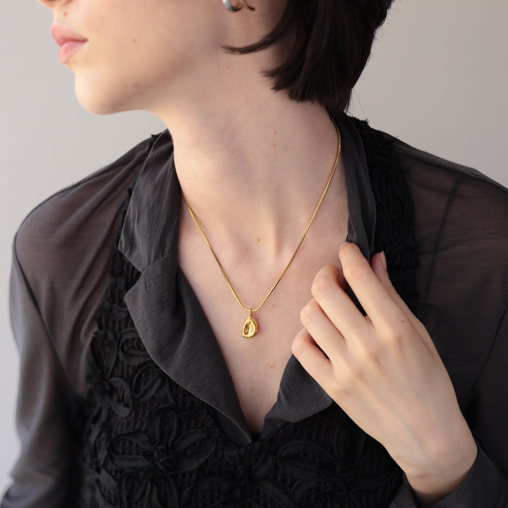 N193 stainless drop necklace