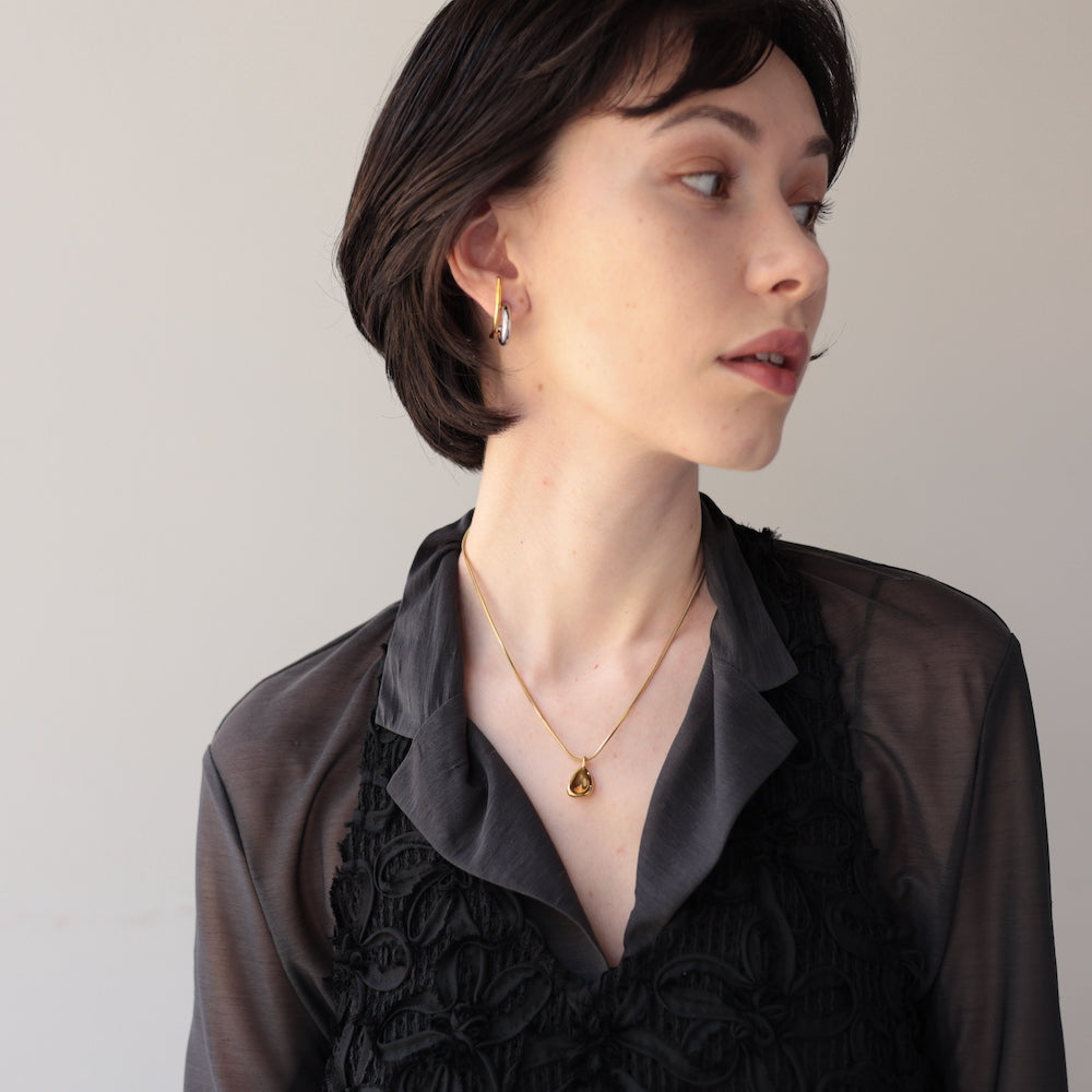 N193 stainless drop necklace