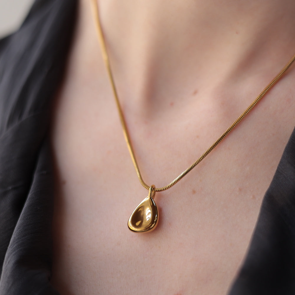 N193 stainless drop necklace