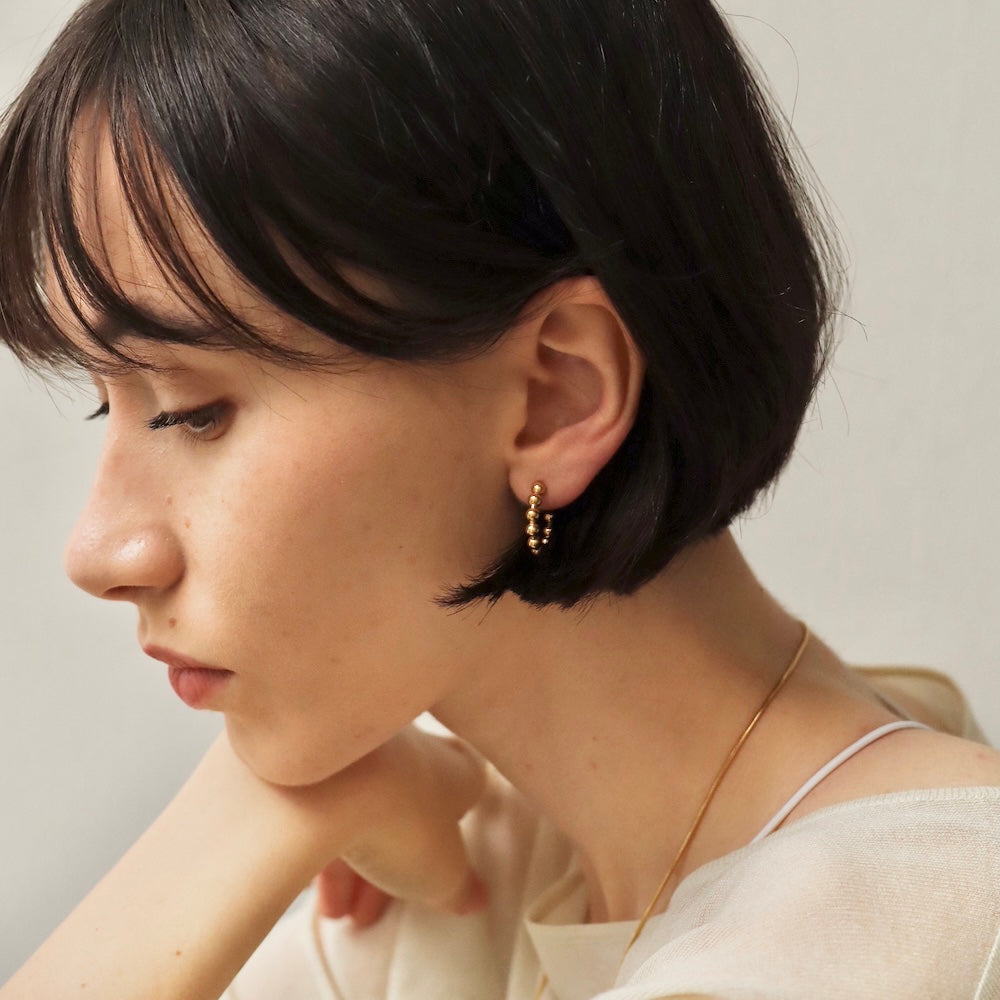 P165 stainless TSUBU-TUBU ball hoop pierce