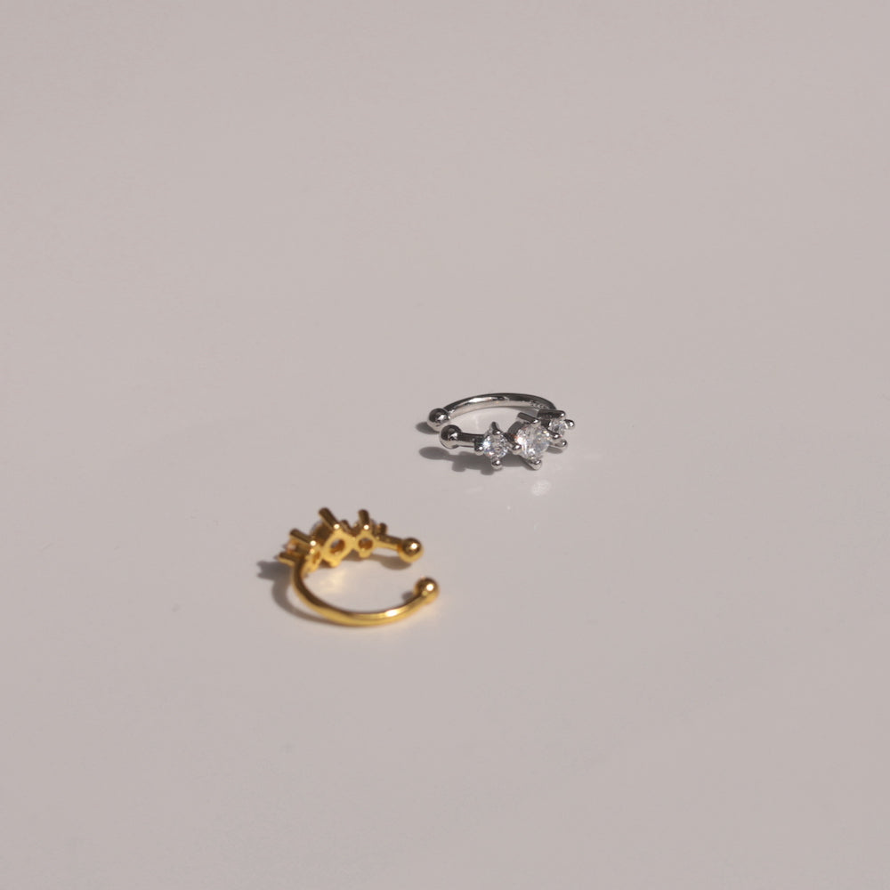 C126 silver925 brilliant slim earcuff
