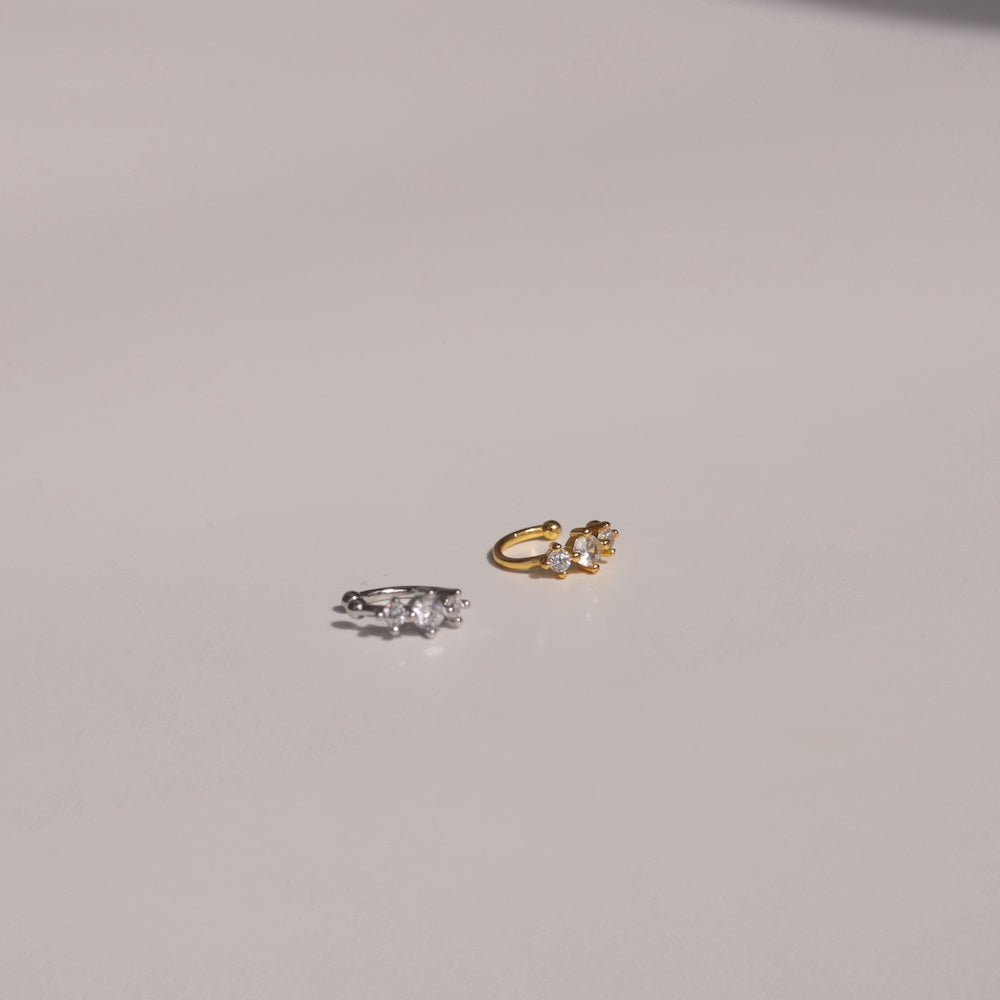 C126 silver925 brilliant slim earcuff