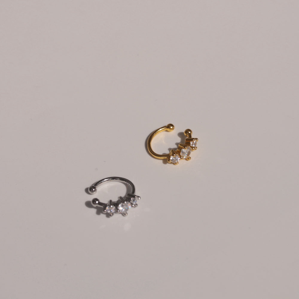 C126 silver925 brilliant slim earcuff