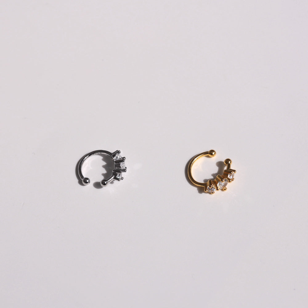 C126 silver925 brilliant slim earcuff