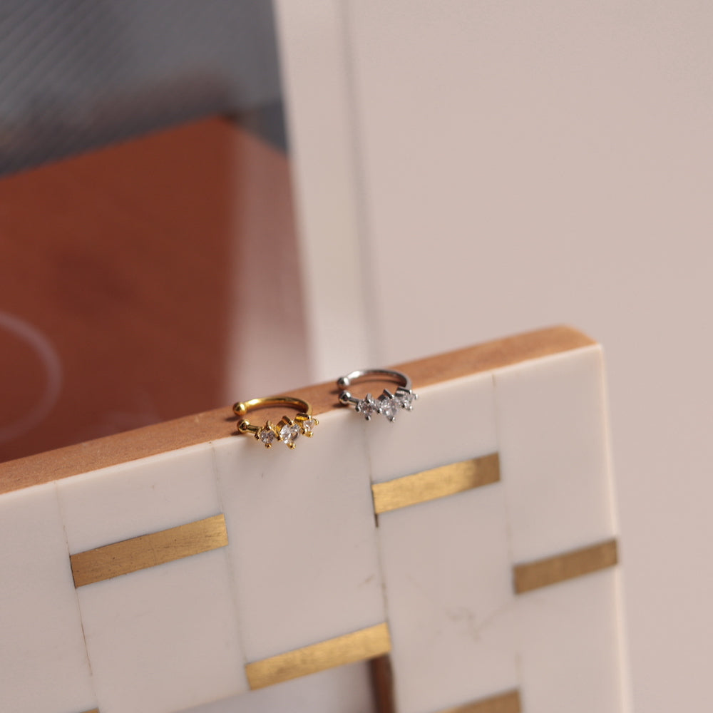 C126 silver925 brilliant slim earcuff