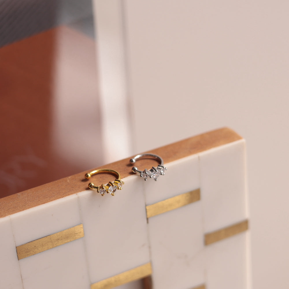 C126 silver925 brilliant slim earcuff
