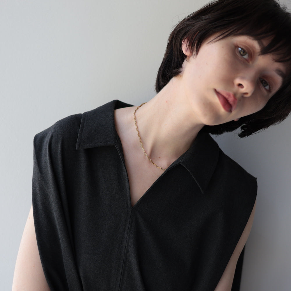 N254 stainless wave necklace