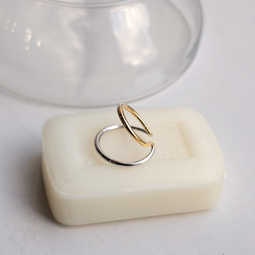 C033 silver925 original bi-color earcuff ring