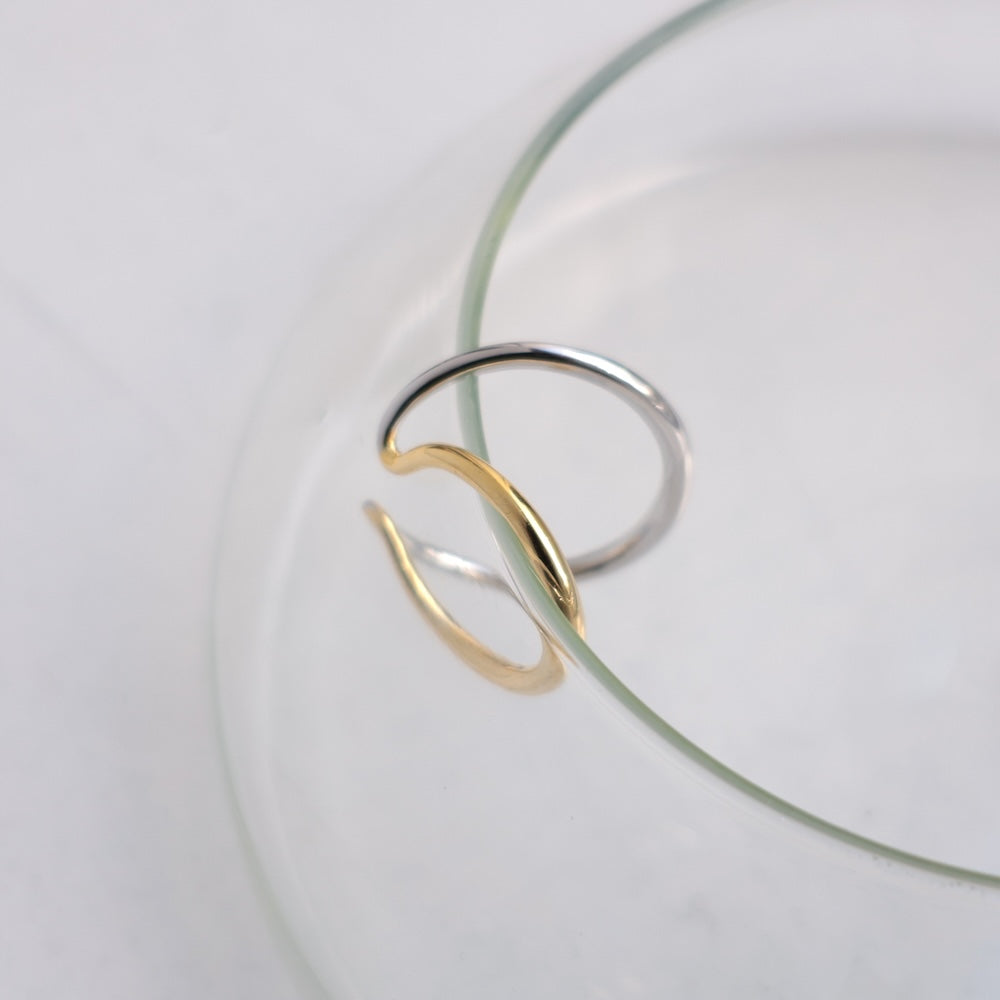 C033 silver925 original bi-color earcuff ring