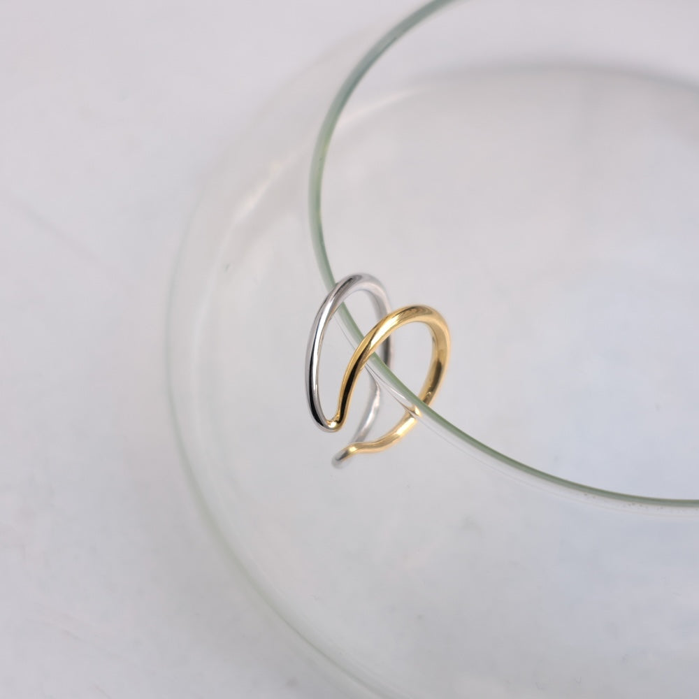 C033 silver925 original bi-color earcuff ring
