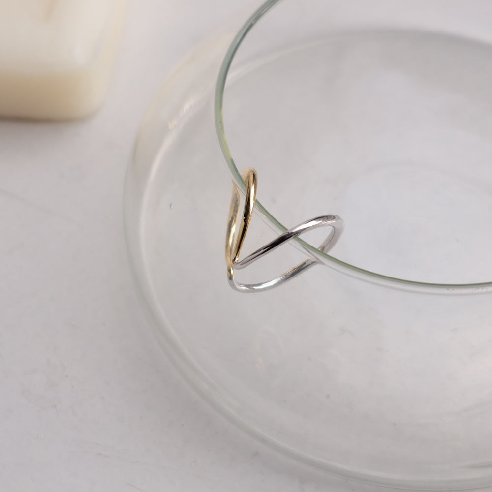 C033 silver925 original bi-color earcuff ring