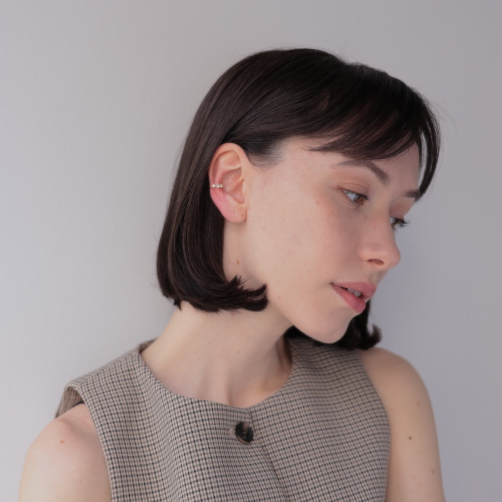 C126 silver925 brilliant slim earcuff