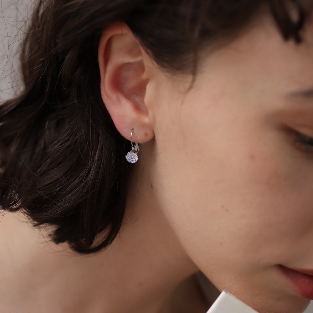 P391 stainless french hook pearl pierce