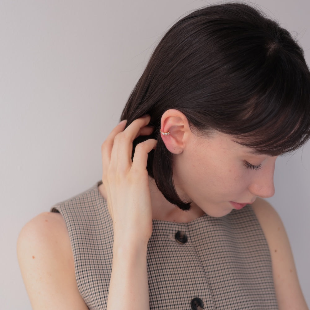 C126 silver925 brilliant slim earcuff