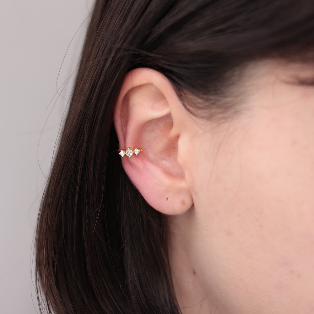 C126 silver925 brilliant slim earcuff