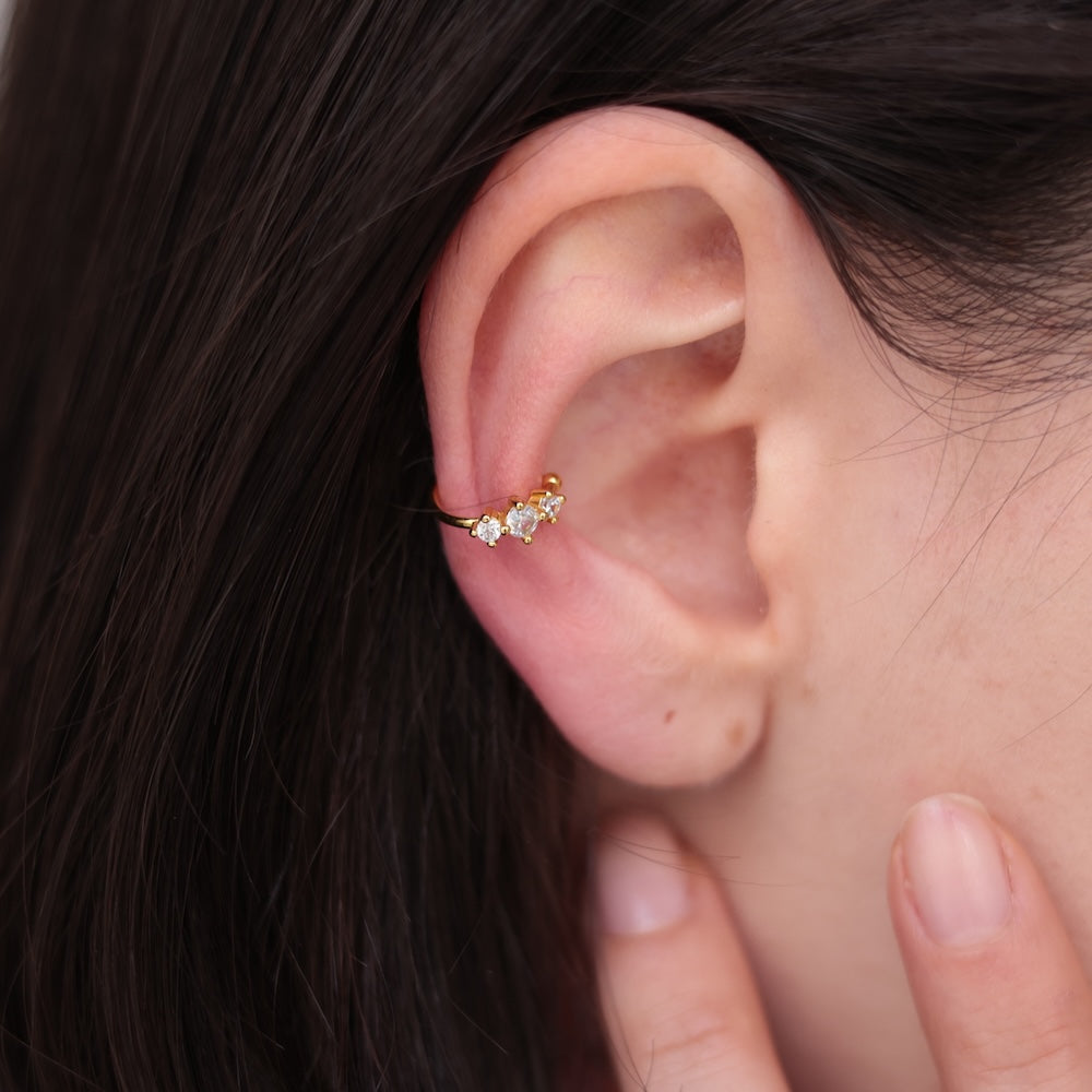 C126 silver925 brilliant slim earcuff