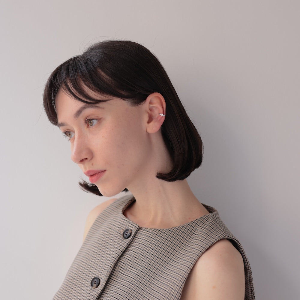 C126 silver925 brilliant slim earcuff