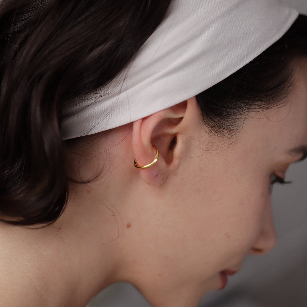 C089 silver925 slim twist earcuff