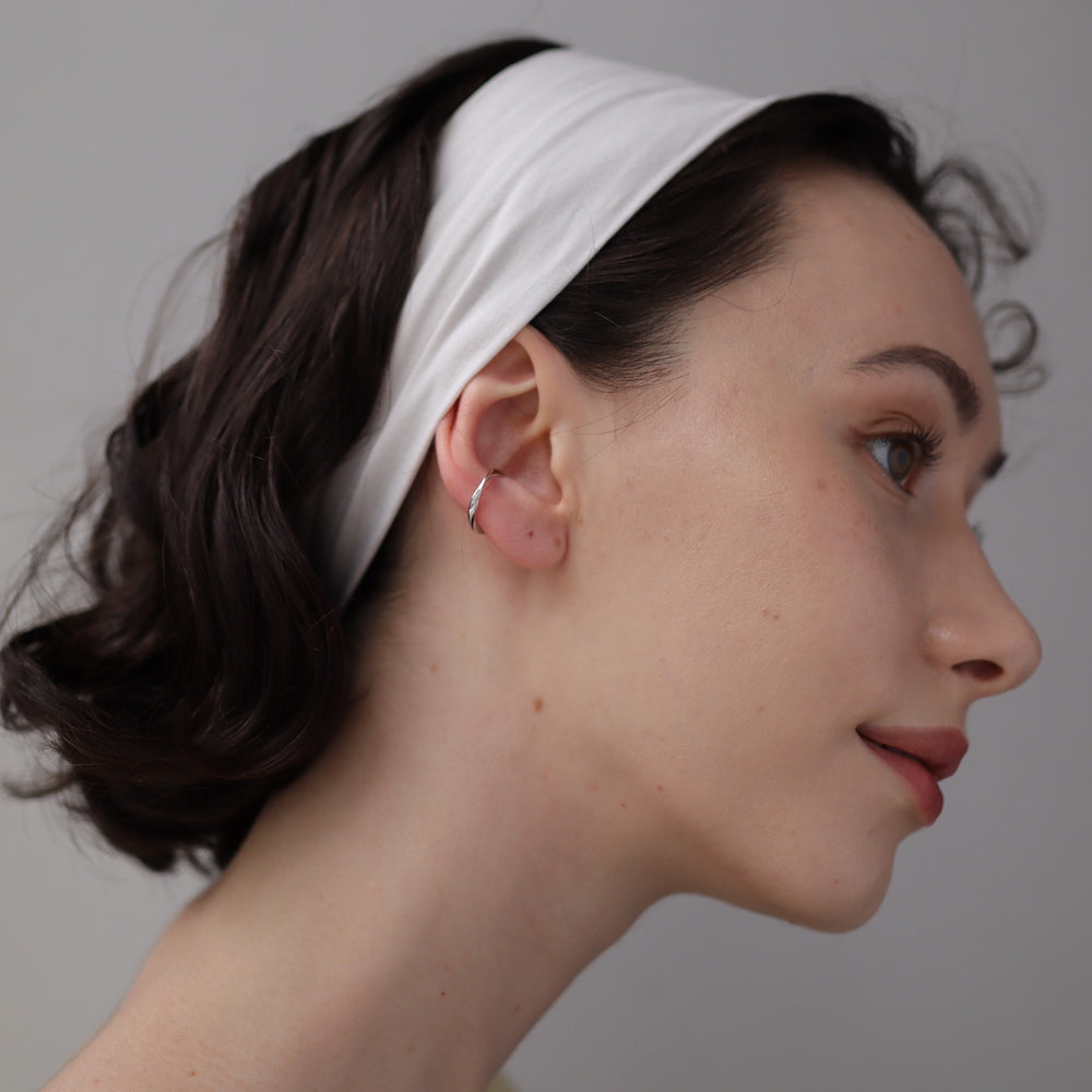 C089 silver925 slim twist earcuff