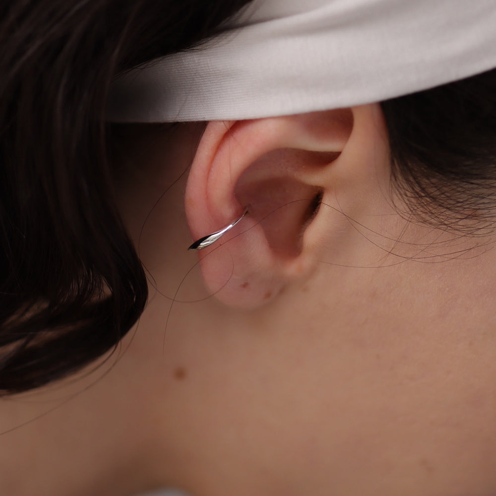 C089 silver925 slim twist earcuff