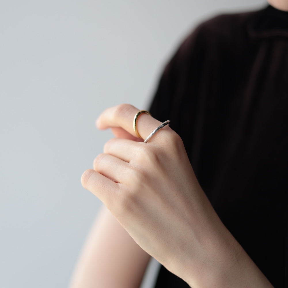 C033 silver925 original bi-color earcuff ring