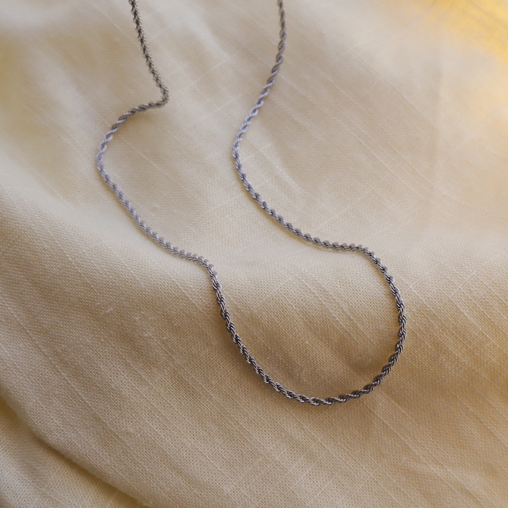 N131 stainless rope chain long necklace