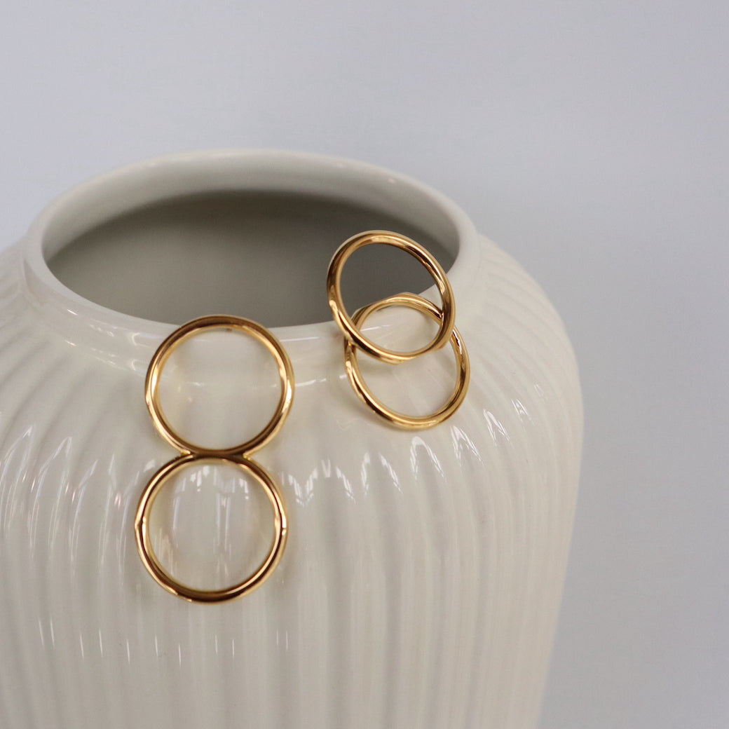 P361 stainless asymmetry circle pierce