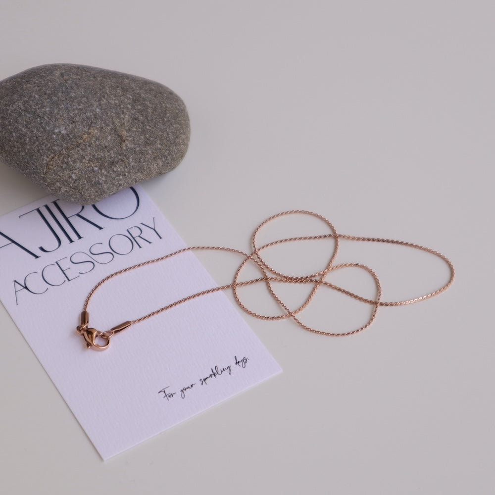 N163 stainless slim necklace