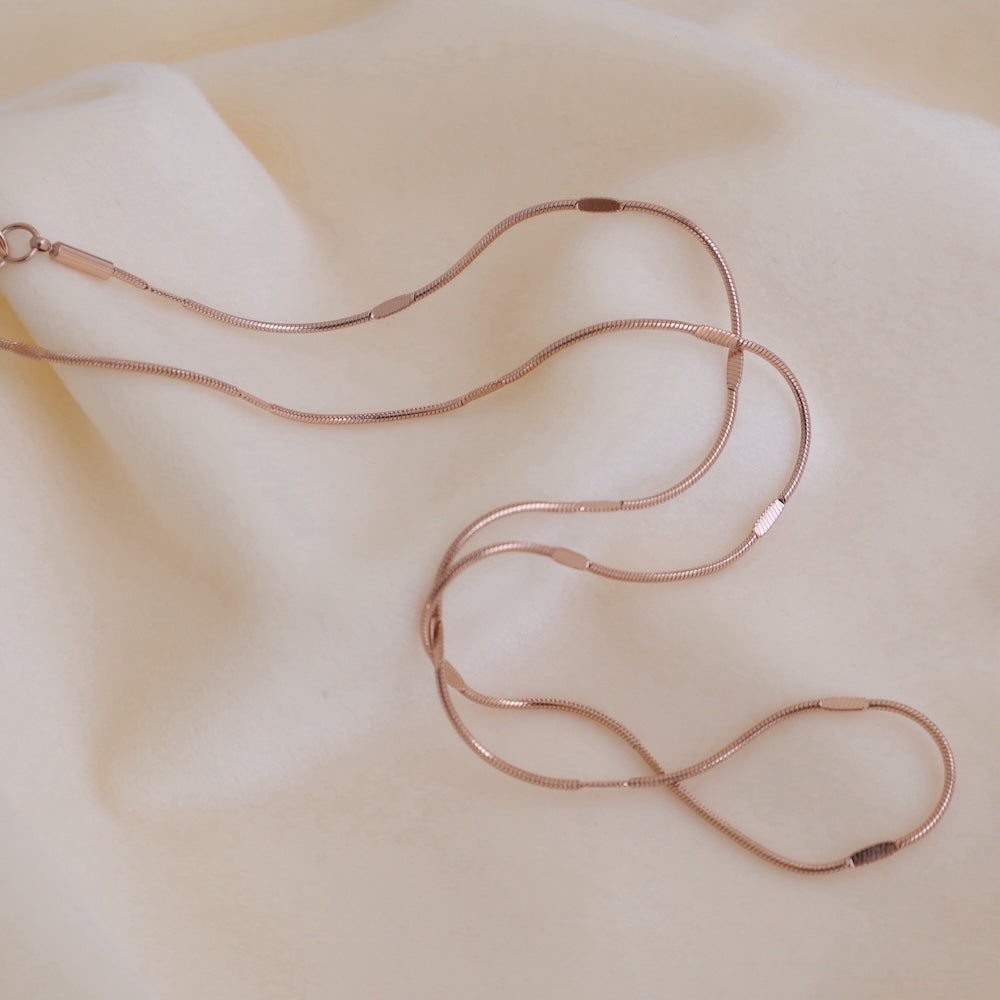 N135 stainless press snake chain necklace
