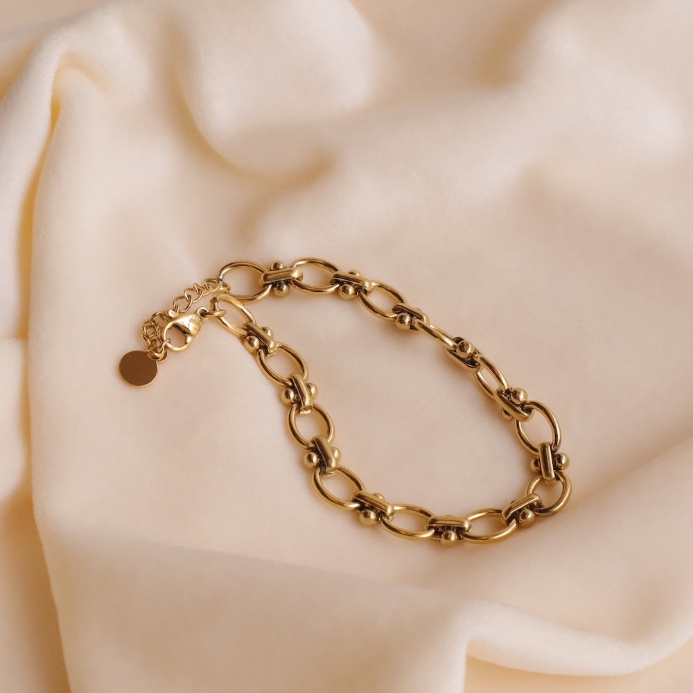 N133 stainless flat chain bracelet