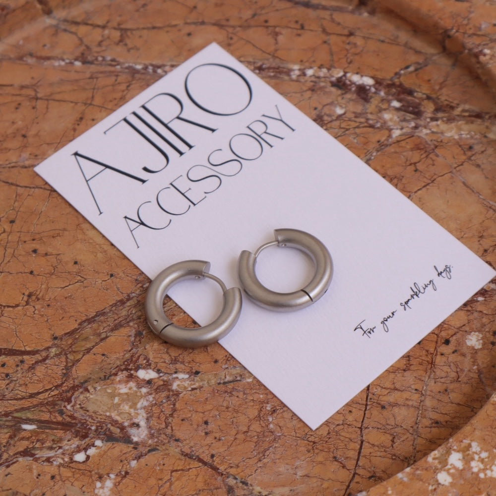 P315 stainless matte gold hoop pierce