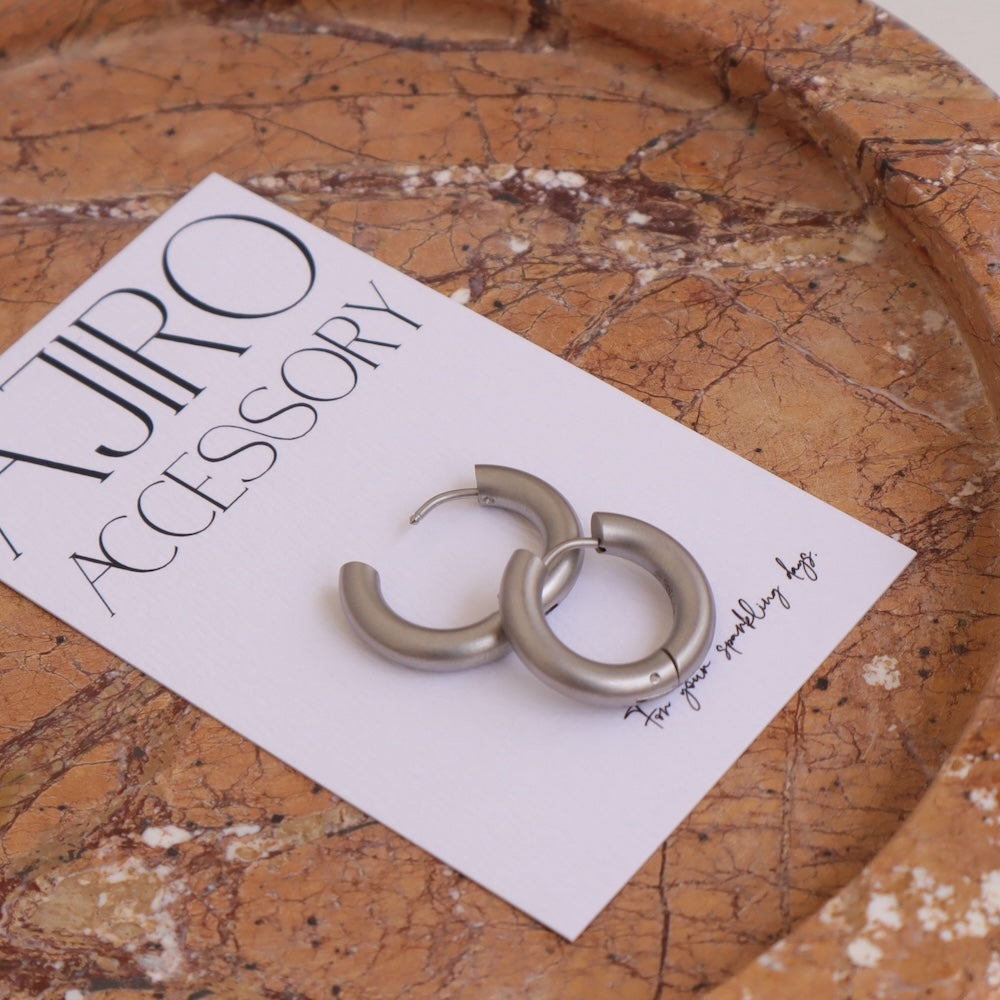 P315 stainless matte gold hoop pierce