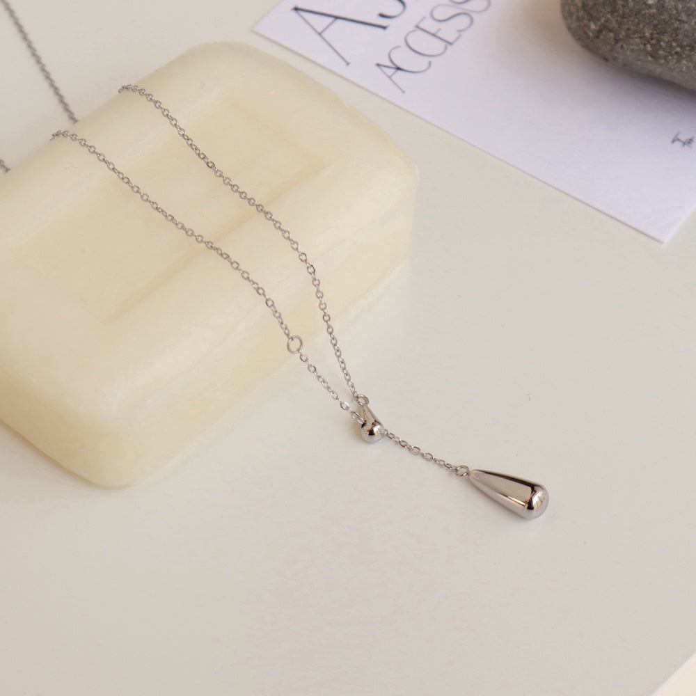 N148 stainless drop necklace