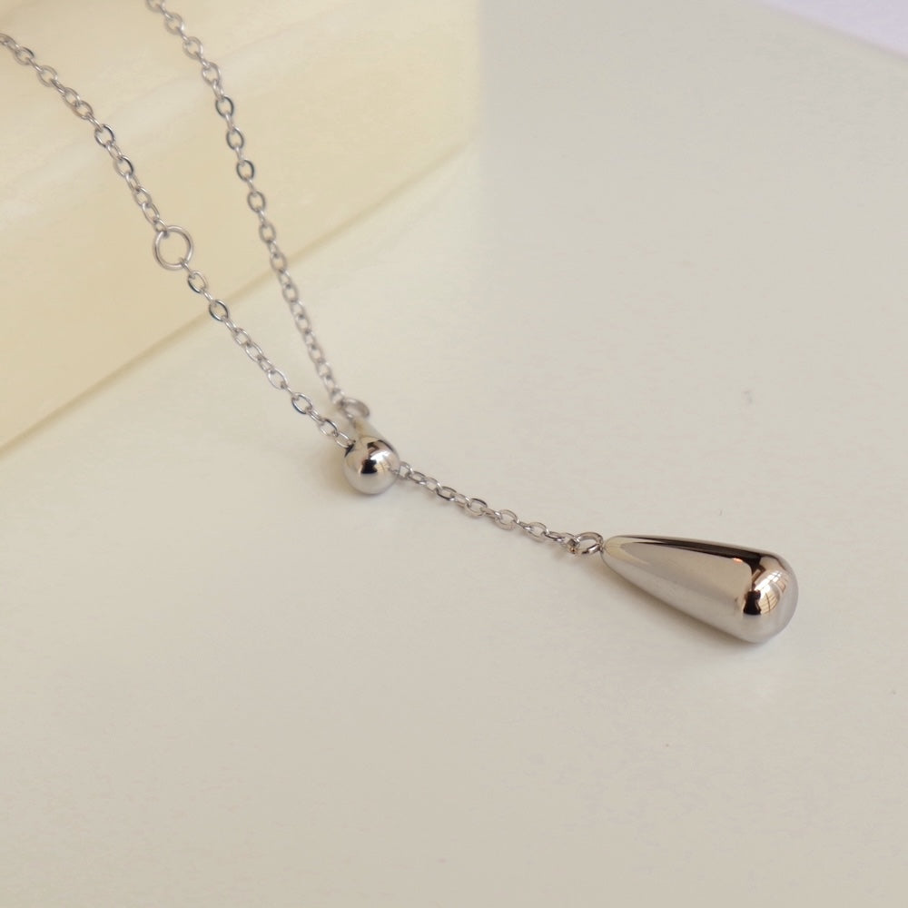N148 stainless drop necklace