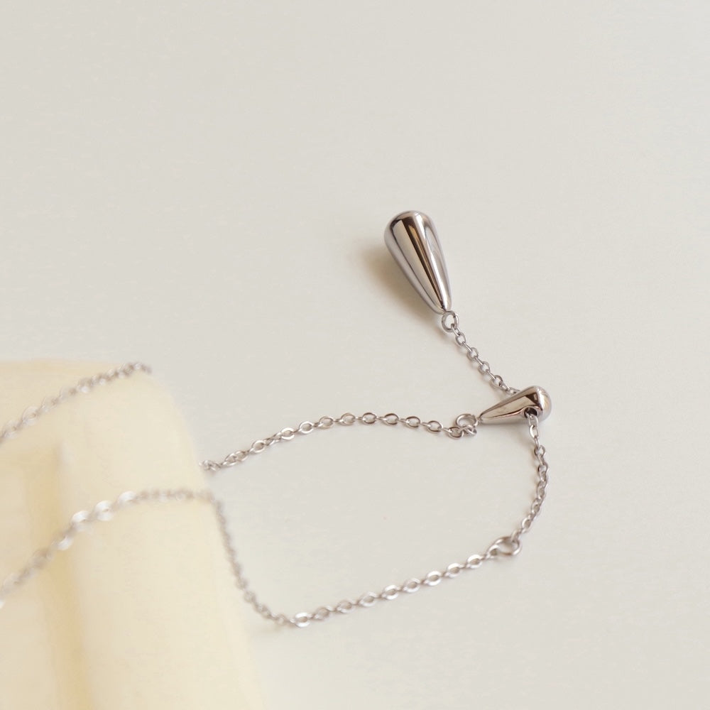 N148 stainless drop necklace
