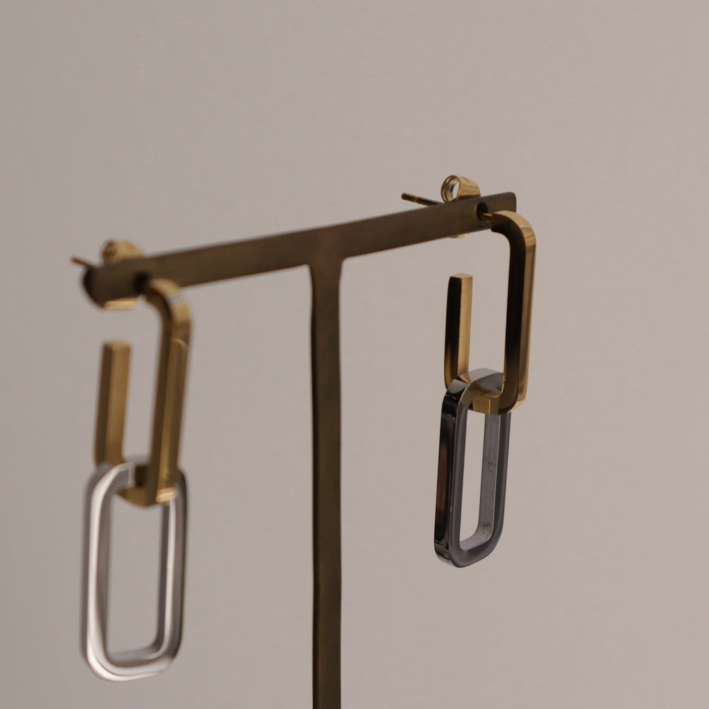 P296 stainless 2way bicolor chain pierce