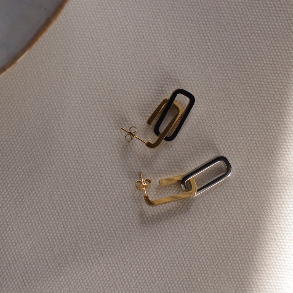 P296 stainless 2way bicolor chain pierce