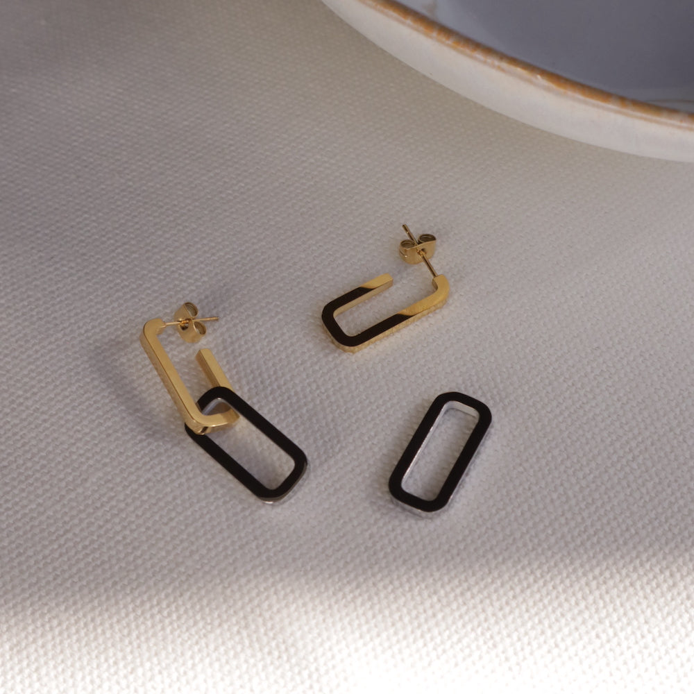 P296 stainless 2way bicolor chain pierce