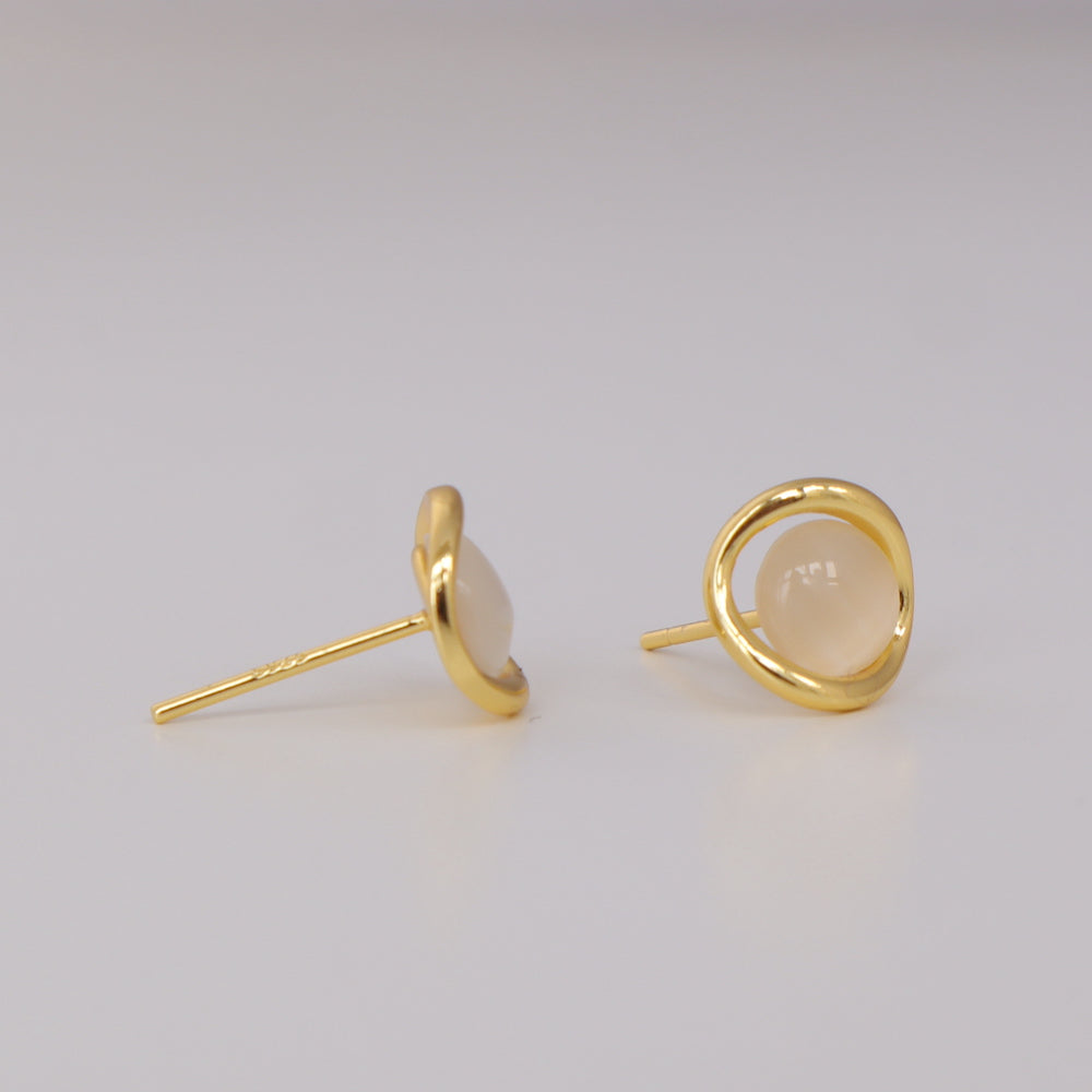 P347 silver925 synthetic cat's eye minimum pierce